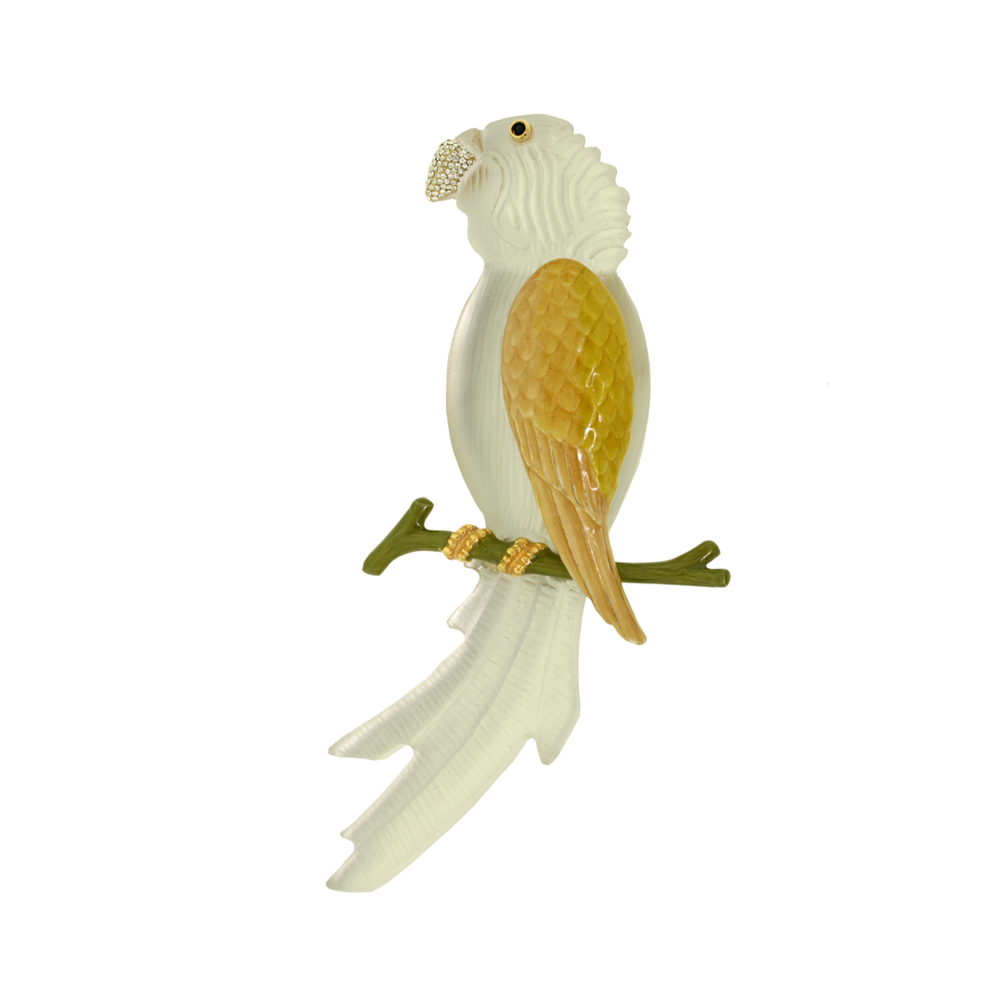Unbranded Lucite Parrot Brooch