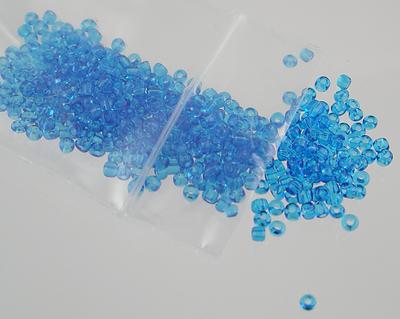 Pack of Sapphire Blue Sead Beads. ideal for making miniature jewellery, button cards etc 