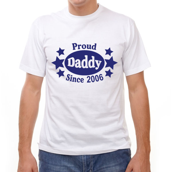 Unbranded Proud Daddy Since ... Personalised T-shirt Small