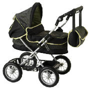 The Silvercross Ranger Toy Pram has an adjustable handle height of between 60-74cm. It includes a sh