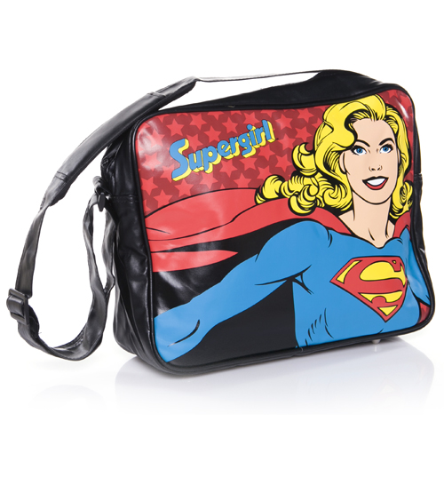 Unbranded Supergirl Vintage Print Messenger Bag