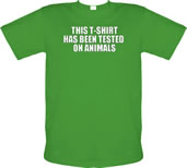 Unbranded This t-shirt has been tested on Animals male