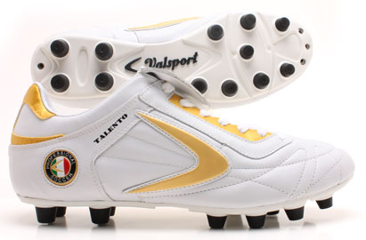 Talento FG Football Boots White/Gold
