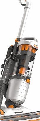 Vax U86-AC-B Air3 Compact Multi-Cyclonic Bagless Upright Vacuum Cleaner, 1.25 L, Graphite and Orange