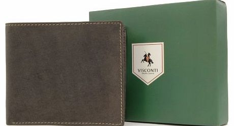 Visconti Wallet - 707 Shield - Hunter Leather - Oil Brown