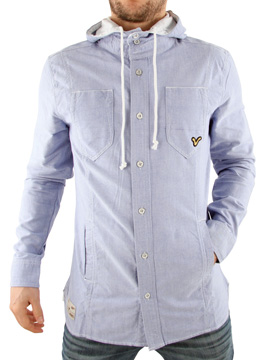 Voi Jeans Blue Ollie Chambray Hooded Shirt