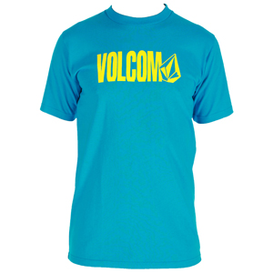 Volcom Mens Mens Volcom Corpo Font T-Shirt. Blue