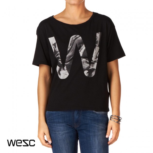 Wesc Womens Wesc Acrylic T-Shirt - Black