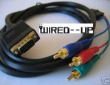 Wired--up NEW 1.8M 6FT VGA SVGA TO 3 RCA RGB COMPONENT CABLE - Wired--up