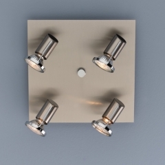Tex Nickel Ceiling Light with 4 Spots