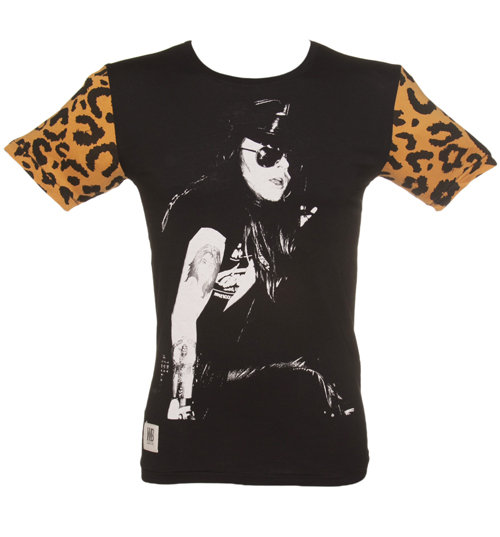 Worn By Mens Black And Leopard Sleeve Axl Rose Guns