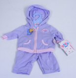 Zapf Creation Baby Born 2 pce Tracksuit Set - Blue with Pink Trim
