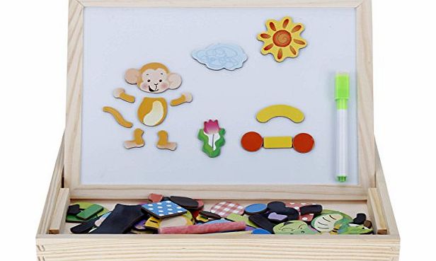 Zeagoo Baby Puzzle Educational Toys Magnetic puzzle Sketchpad Erasable Blackboard