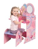 Born to Play Barbie Wooden Vanity Desk And Stool