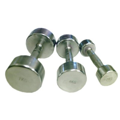 -blank-brand- Chrome Dumbells 12.5kg Pair