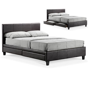 (ND) LPD , Prado, 4FT 6 Double Leather Bedstead
