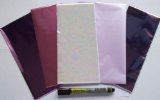 - Pink and lilac selection of rub on transfer foils for cardmaking and craft with Tonertex Write and R
