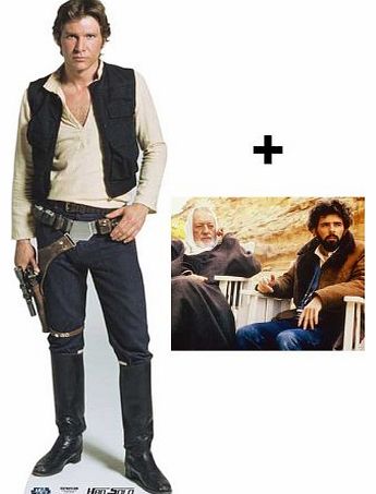 *FAN PACK* Han Solo - Star Wars (Harrison Ford) LIFESIZE CARDBOARD CUTOUT (STANDEE / STANDUP) - INCLUDES 8X10 (25X20CM) STAR PHOTO - FAN PACK #329