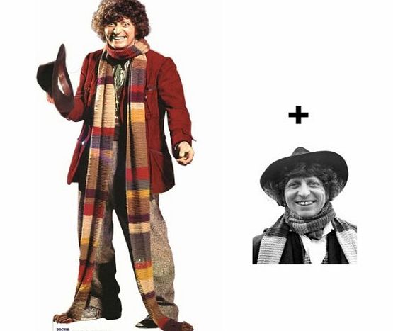 (Websweep Limited) Celebrity Fan Packs *FAN PACK* - The 4th Doctor Tom Baker Classic Doctor Who LIFESIZE CARDBOARD CUTOUT (STANDEE / STANDUP) - INCLUDES 8X10 (25X20CM) STAR PHOTO - FAN PACK #249