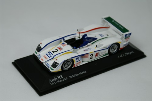 1-43 Scale 1:43 Minichamps Audi R8 2005 Le Mans ADT Team Champion- Biela/Pirro/McNish 3rd Place