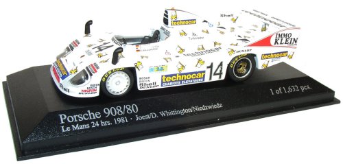 1-43 Scale 1:43 Minichamps Porsche 908/80 Other Motorsport 24 Hrs 1981 - Ltd Ed 1-632 pcs - Joest / Whittington