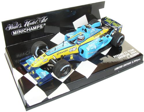1-43 Scale 1:43 Minichamps Renault F1 Team 2004 Showcar - F. Alonso Limited Edition