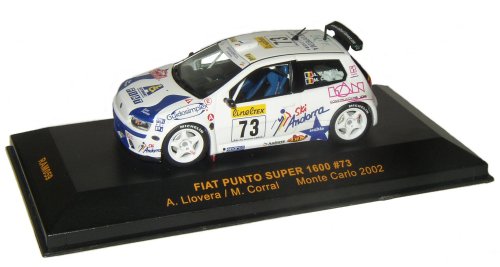 1-43 Scale 1:43 Model Fiat Punto Super 1600 #73 Monte Carlo 2002 - A.Llovera / M.Corral