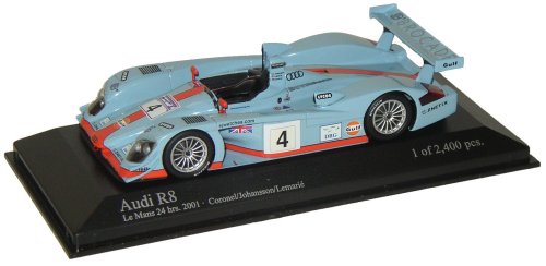 1:43 Scale Audi R8 Le Mans 2001 - Ltd Ed 2-400 pcs - Johansson/Coronel/Lemarie