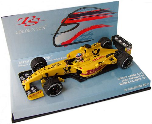 1:43 Scale Takuma Sato Collection Jordan EJ12 1st Point Japanese Grand Prix 2002 - T. Sato
