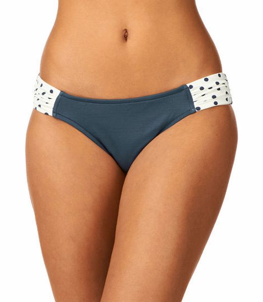 1 Sol Womens 1 Sol Tab Side Bikini Bottom - Navy