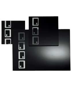 Piece Oblong Glass Placemat Set