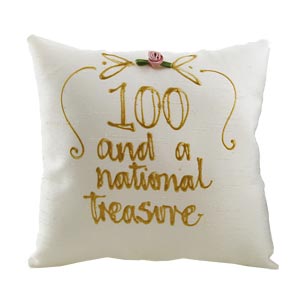 100 and a National Treasure Painted Silk Cushion