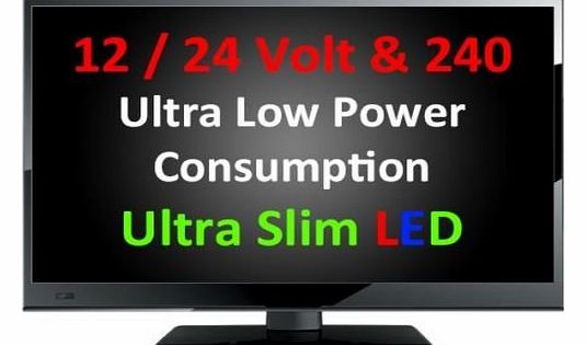 12 Volt TV Outlet 19`` 12 Volt HD Digital Ultra slim DVD LED TV Caravan, Boat, Marine, HGV 24 V 12V