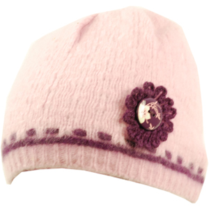1566 Ladies Animal Gabo Angora Blend Beanie. Mauve