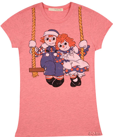 Ladies Raggedy Ann and Andy T-Shirt from Mighty Fine