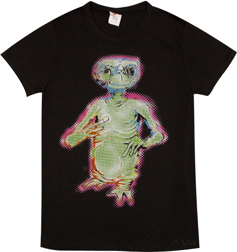 1748 Ladies Neon Print E.T. T-Shirt in Black from American Classics