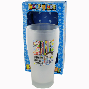 18th Birthday Beer Glass
