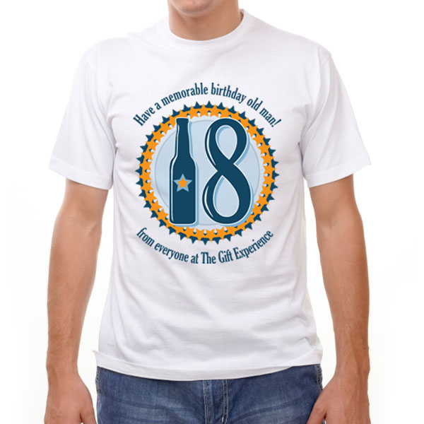 18th Birthday Personalised T-shirt Medium 40