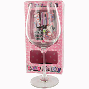 18th Birthday Wine Glass