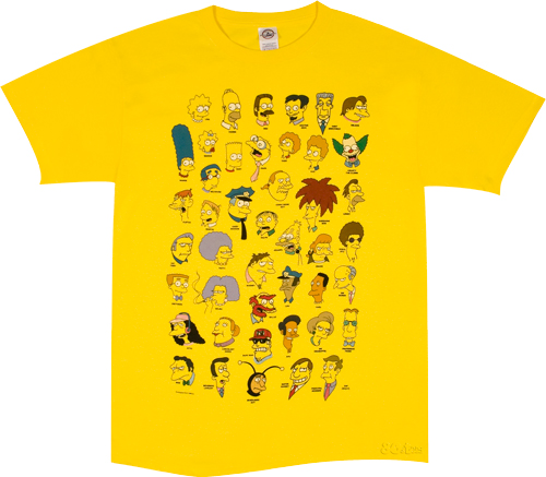 1979 The Simpsons Characters Men` T-Shirt