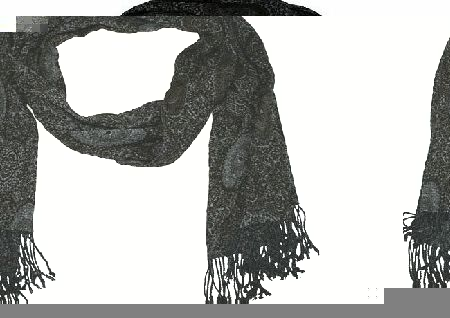 1st Class Fashion Accessories Viscose scarf with jacquard pattern in PLUM and BROWN shades 730-P (Brown grey)