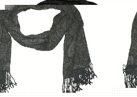 1st Class Fashion Accessories Viscose scarf with jacquard pattern in PLUM and BROWN shades 730-P (Brown grey)