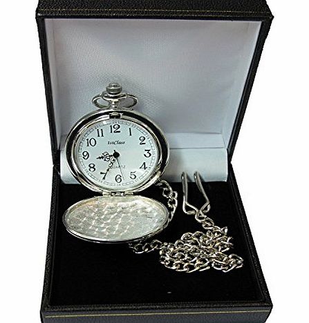 Engraved Pocket Watch in Personalised Gift Box 18th/21st/30th/40th/50th/60th/65th/70th Birthday/Best Man/Wedding Gift