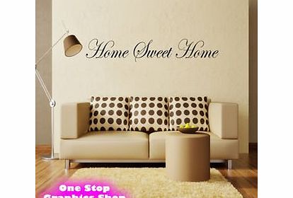 1Stop Graphics Shop 1Stop Graphics - Shop Home Sweet Home Wall Art Quote Sticker 60Cm - Kitchen Lounge Bedroom Love Decal - Colour: White