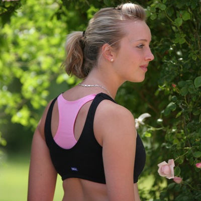 2 in 1 crop top modelled by Elice