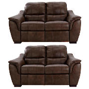 2 Montana regular leather recliner sofas,