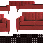 2 Oslo regular sofas, red