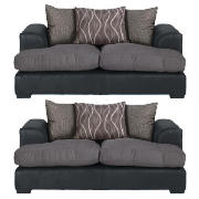 2 Somerton regular sofas, charcoal