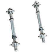 2 x 14 Inch Threaded spinlock dumbell bar with
