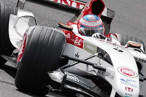 Jenson Button during the Belgian Grand Prix at Spa Francorchamps Poster